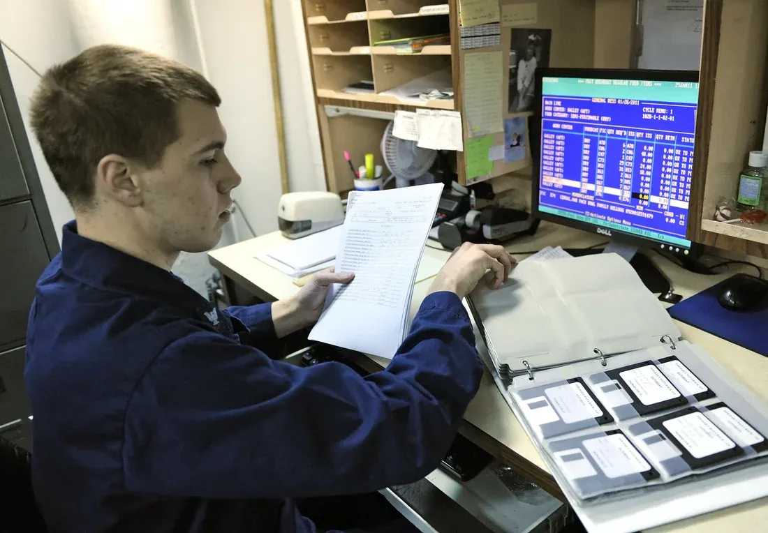 Operator working at a control room console